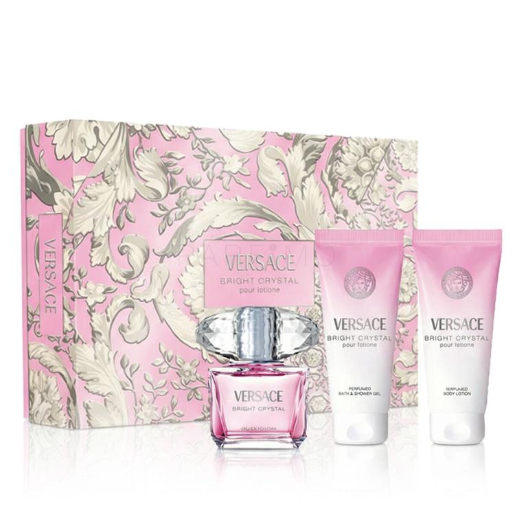 Versace Bright Crystal Geschenkset Eau de Toilette 50 ml + Körpermilch 50 ml + Duschgel 50 ml