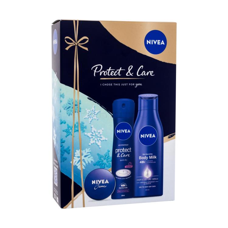 Nivea Care &amp; Protect Geschenkset Körpermilch 250 ml+ Antiperspirant Protect &amp; Care 48H 150 ml + Universalcreme 30 ml