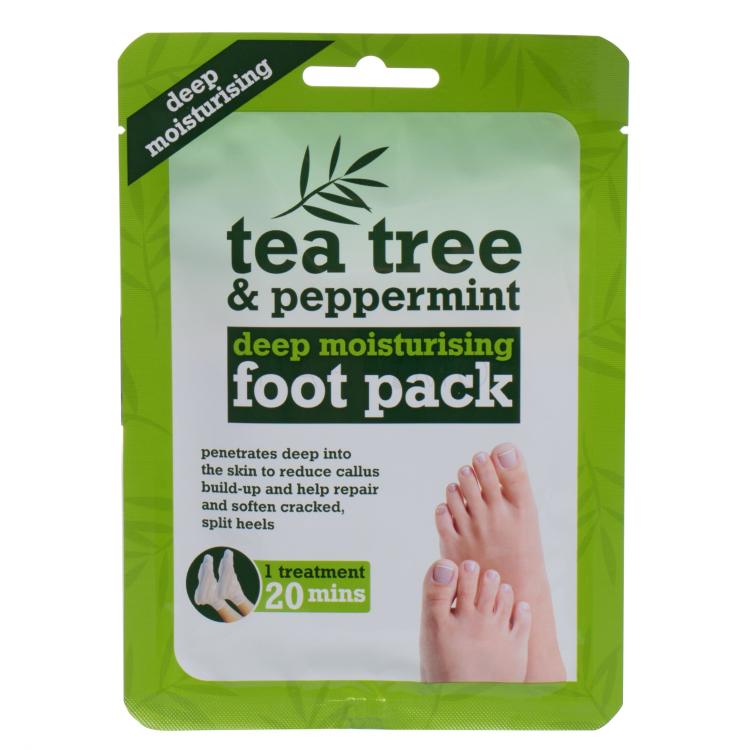 Xpel Tea Tree Tea Tree &amp; Peppermint Deep Moisturising Foot Pack Fußmaske für Frauen 1 St.