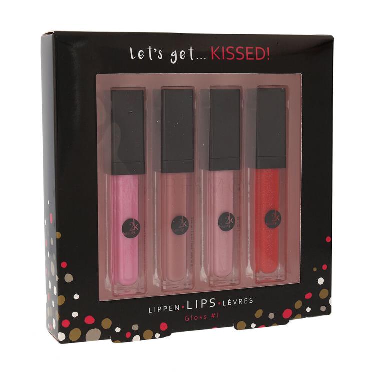 2K Let´s Get Kissed! Geschenkset Lippen Gloss 4x 6 ml