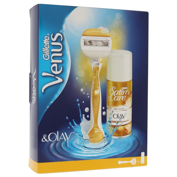 Gillette Venus &amp; Olay Geschenkset Rasierer Venus Olay 1 St. + Rasiergel Satin Care Olay Sensitive Shave Gel 75 ml