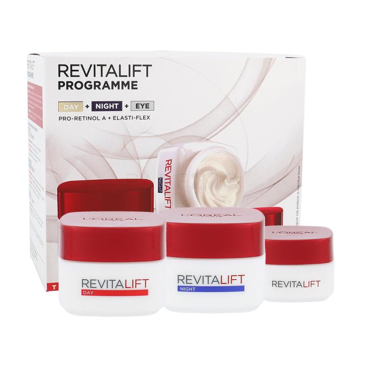 L&#039;Oréal Paris Revitalift Geschenkset Daily skin care 50 ml + Night skin care 50 ml + eye cream 15 ml