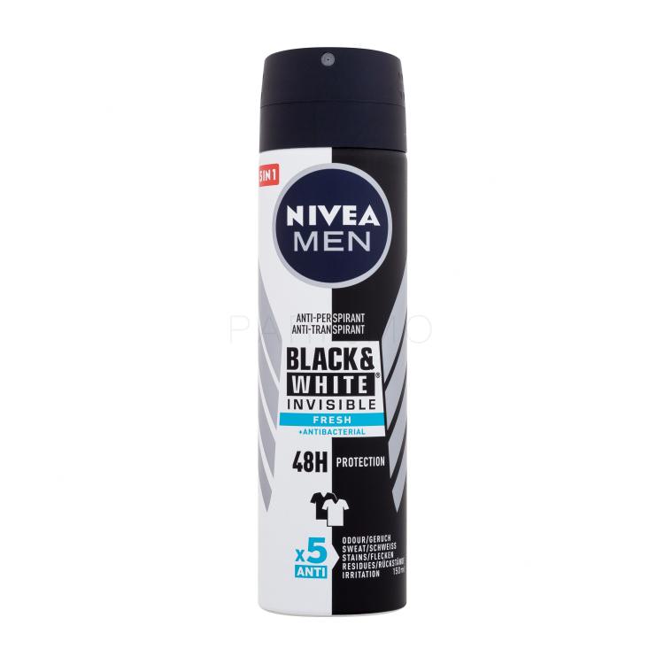Nivea Men Invisible For Black &amp; White Fresh 48h Antiperspirant für Herren 150 ml