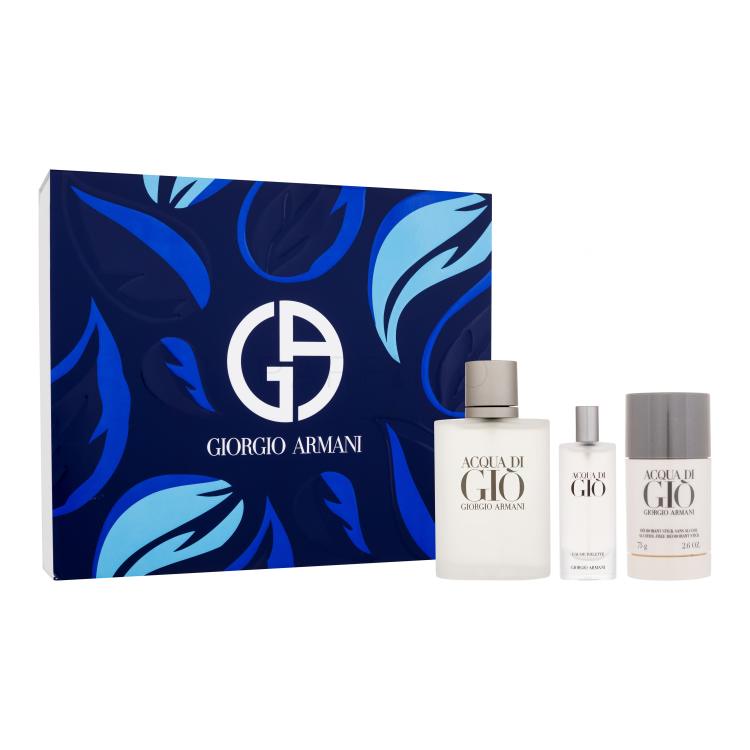 Giorgio Armani Acqua di Giò Pour Homme Geschenkset EDT 100 ml + EDT 15 ml + Deostick 75 ml