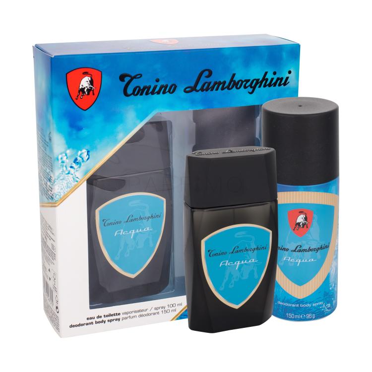 Lamborghini Acqua Geschenkset toaletná voda 100 ml + deodorant deospray 150 ml