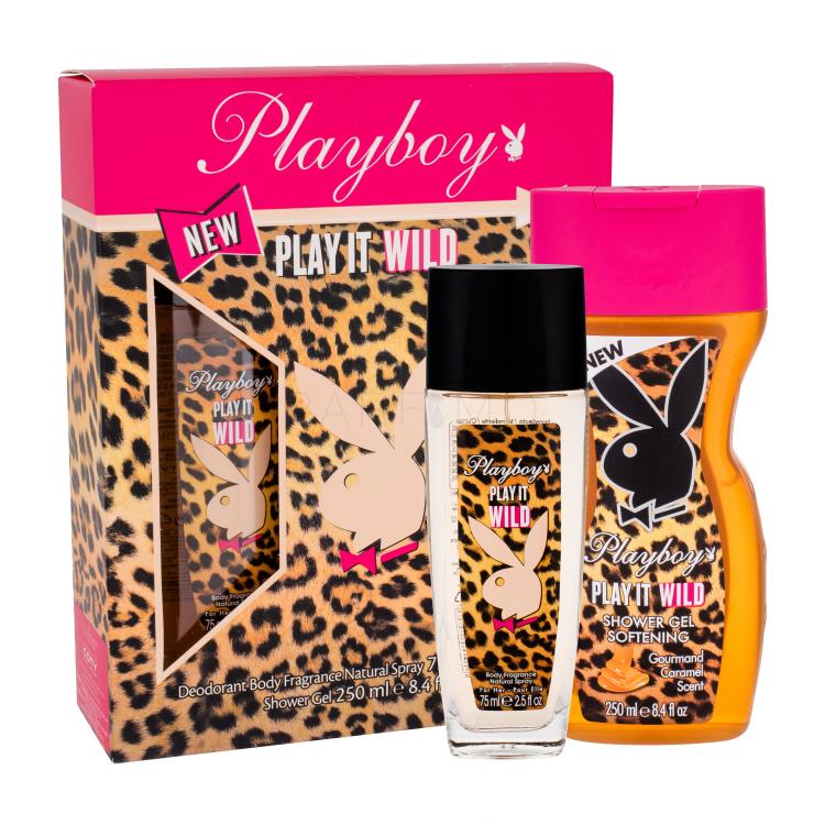 Playboy Play It Wild For Her Geschenkset Deodorant 75ml + 250ml Duschgel