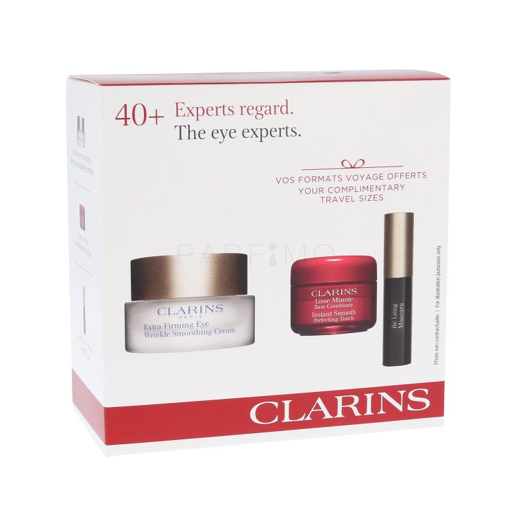 Clarins Extra-Firming Wrinkle Smoothing Cream Geschenkset Augencreme Extra Firming Eye Wrinkle Smoothing Cream 15 ml + Make-up Basis Instant Smooth Perfecting Touch 4 ml + Mascara Be Long 3 ml 01