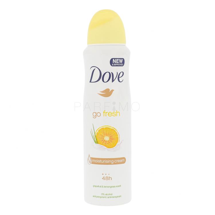 Dove Go Fresh Grapefruit &amp; Lemongrass 48h Antiperspirant für Frauen 150 ml