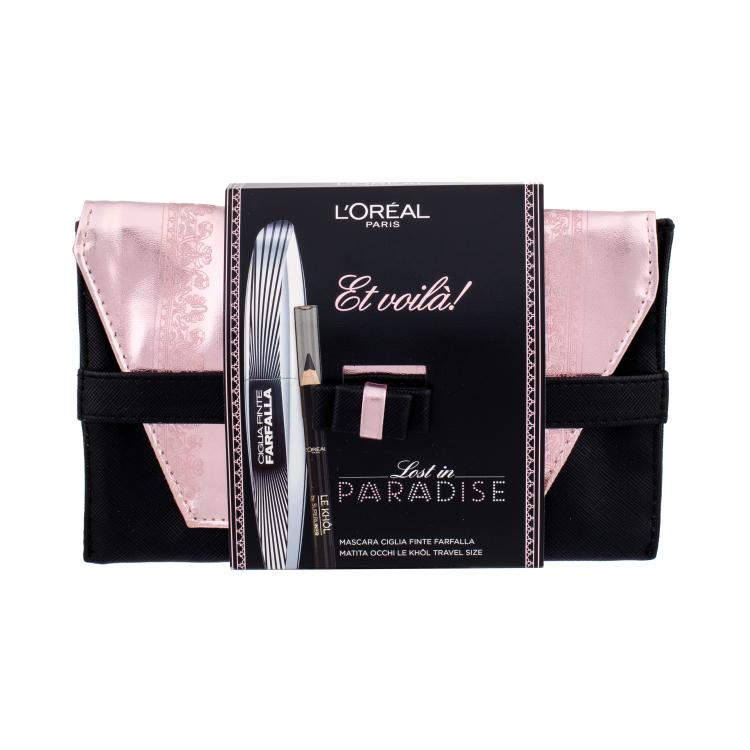 L&#039;Oréal Paris False Lash Wings Geschenkset Mascara 7ml + Augenbleistift Le Khol 1g 101 Midnight Black + Unterarmtasche