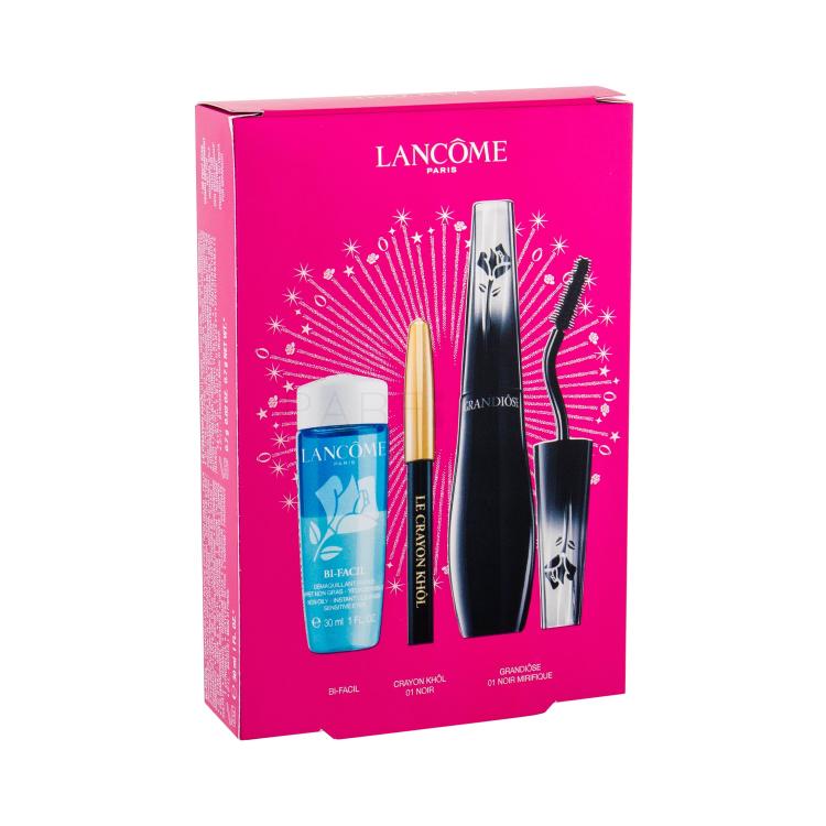 Lancôme Grandiose Geschenkset Mascara 10ml + Augenbleistift Le Crayon Khol 0,7g 01 Noir +Augen Make-Up Entferner Bi-Facil 30ml